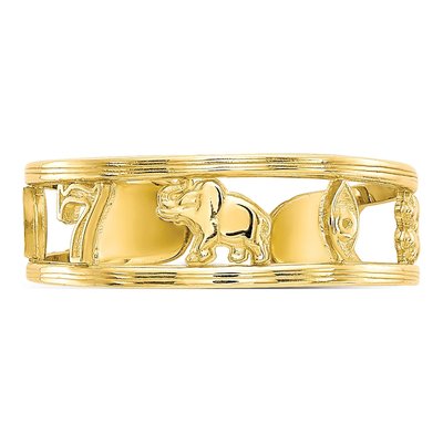 10K Yellow Gold Good Luck Symbols Toe Ring – view 6