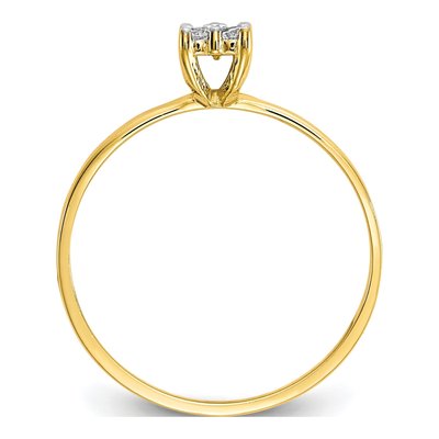 10K Yellow Gold CZ 4-Stone Promise Ring – view 3