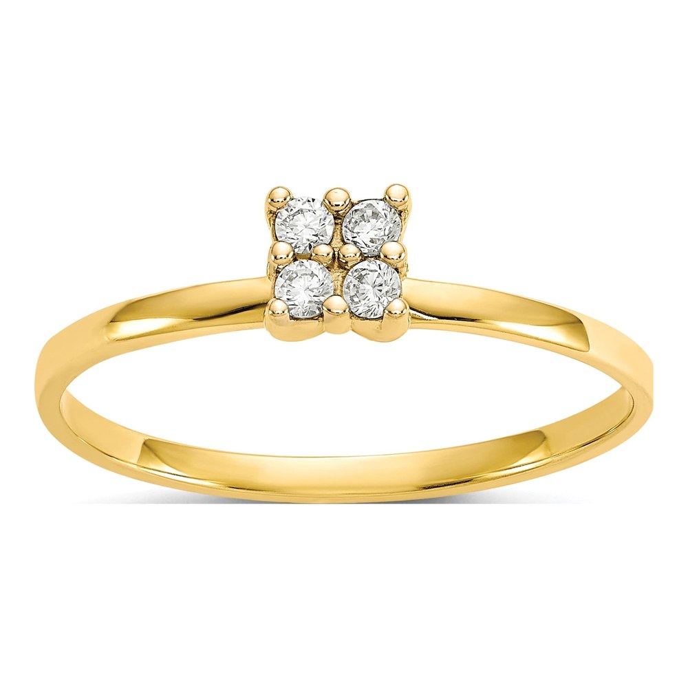 10K Yellow Gold 4-Stone CZ Promise Ring