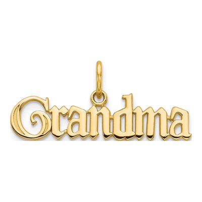 10K Yellow Gold Grandma Pendant