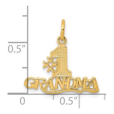 10K Yellow Gold Grandma Number 1 Pendant – view 4