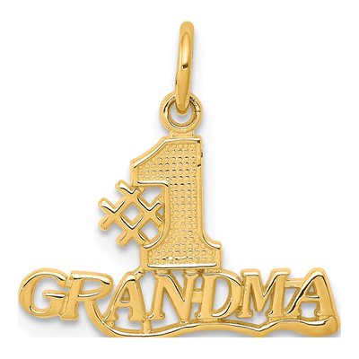 10K Yellow Gold Grandma Number 1 Pendant