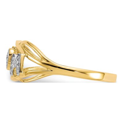 10K Yellow Gold CZ MOM Ring – view 5