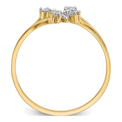 10K Yellow Gold CZ Butterfly Ring – view 3