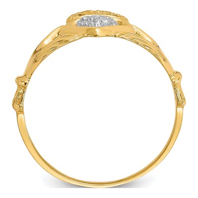 10K Yellow Gold Claddagh Ring – view 3