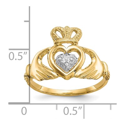 10K Yellow Gold Claddagh Ring – view 4