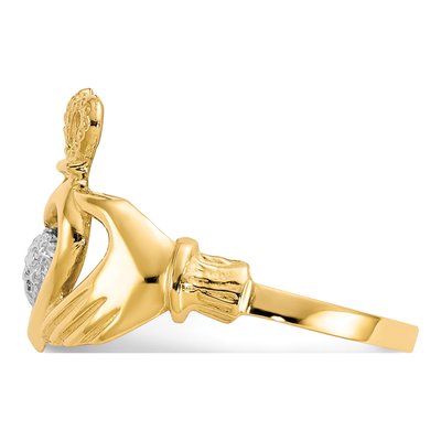 10K Yellow Gold Claddagh Ring – view 5