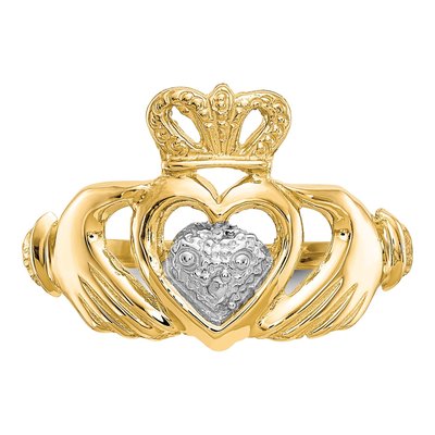 10K Yellow Gold Claddagh Ring – view 6