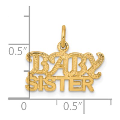 10K Yellow Gold BABY Sister Pendant – view 4