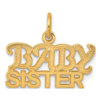 10K Yellow Gold BABY Sister Pendant