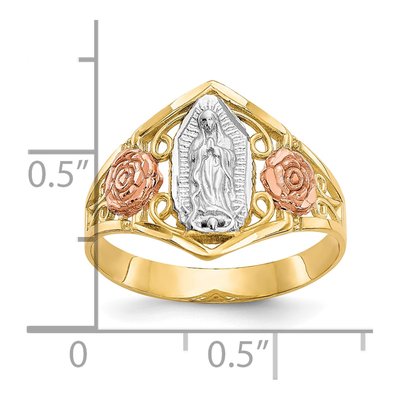 10K Two-Tone Gold Our of Guadalupe Ring – view 4