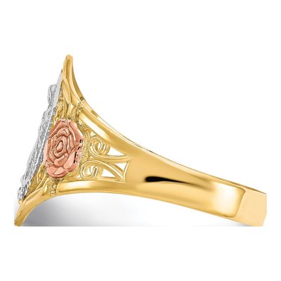 10K Two-Tone Gold Our of Guadalupe Ring – view 5