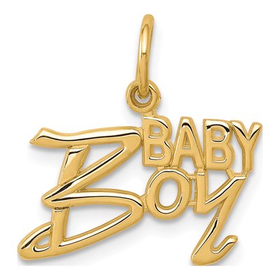10K Yellow Gold Baby Boy Pendant