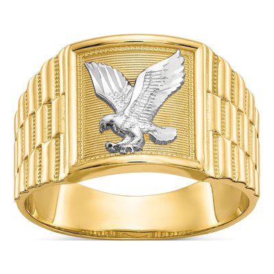 Men's 10K Yellow Gold Eagle Ring