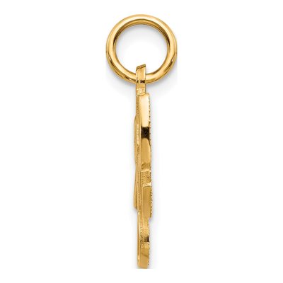 10K Yellow Gold Baby Girl Pendant – view 3