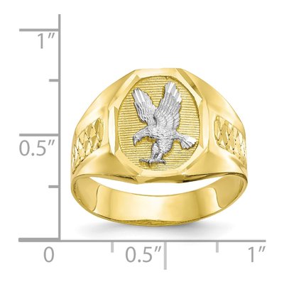 Men's 10K Yellow Gold Eagle Ring – view 4
