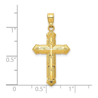 10K Yellow Gold Passion Cross Pendant – view 4