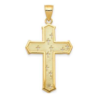 10K Yellow Gold Passion Cross Pendant – view 5
