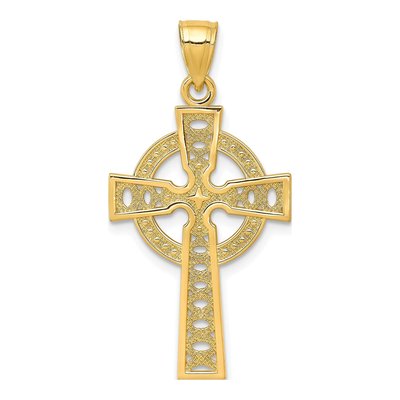 10K Yellow Gold Iona Cross Pendant