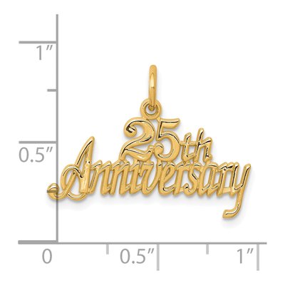 10K Yellow Gold 25th Anniversary Pendant – view 4