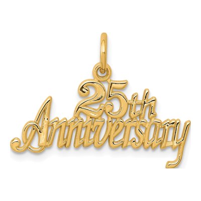 10K Yellow Gold 25th Anniversary Pendant