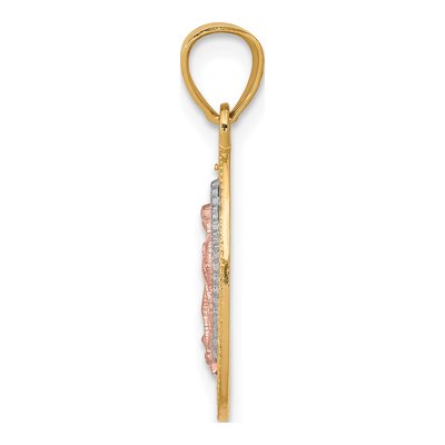 10K Two-Tone Gold Our of Guadalupe Pendant – view 3