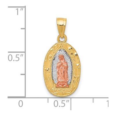 10K Two-Tone Gold Our of Guadalupe Pendant – view 4