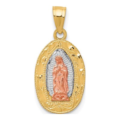10K Two-Tone Gold Our of Guadalupe Pendant