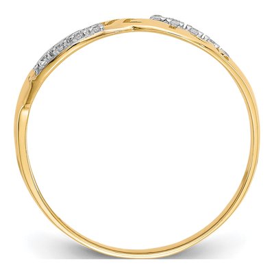 10K Yellow Gold CZ I LOVE YOU Ring – view 3