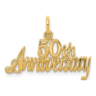 10K Yellow Gold 50th Anniversary Charm