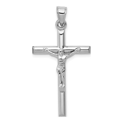10K White Gold Crucifix Pendant