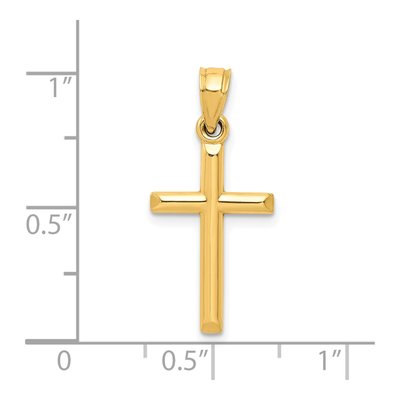 10K Yellow Gold Cross Pendant – view 4