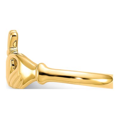 10K Yellow Gold Claddagh Ring – view 5