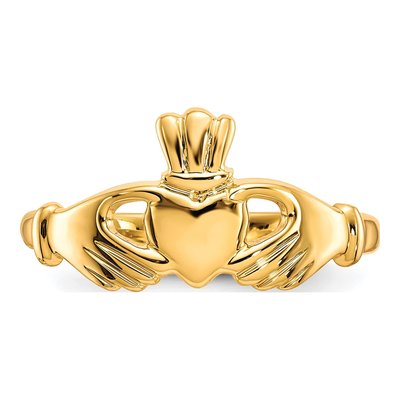 10K Yellow Gold Claddagh Ring – view 6