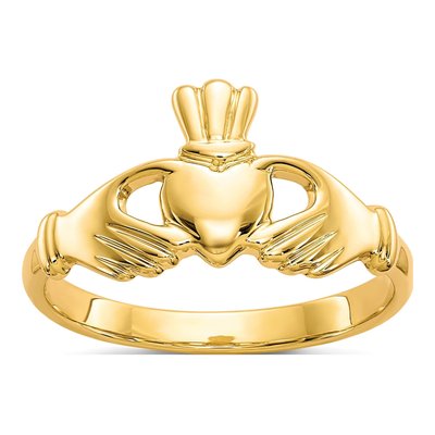 10K Yellow Gold Claddagh Ring