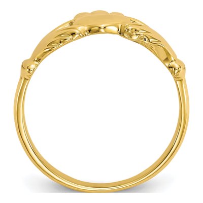 10K Yellow Gold Claddagh Ring – view 3