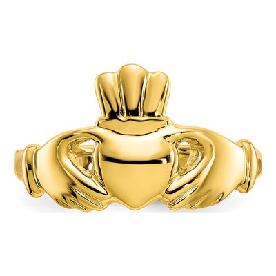 10K Yellow Gold Claddagh Ring – view 6