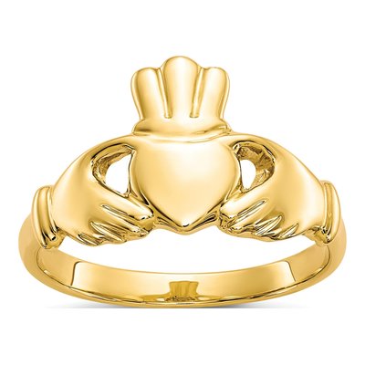 10K Yellow Gold Claddagh Ring
