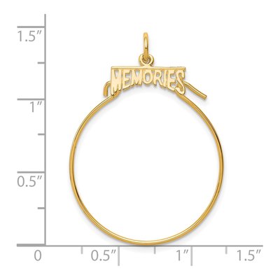 10K Yellow Gold Memories Holder Pendant – view 4