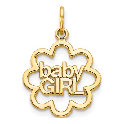 10K Yellow Gold BABY GIRL Pendant