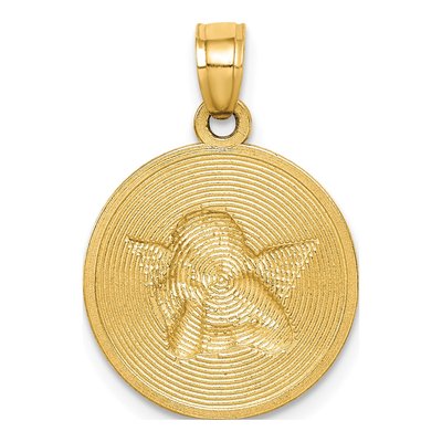 10K Yellow Gold Angel Pendant – view 4