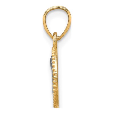 10K Yellow Gold Small Angel Pendant – view 3
