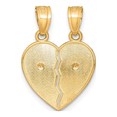 10K Two-Tone Gold Our of Guadalupe TE AMO Pendant – view 4