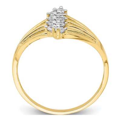 10K Yellow Gold CZ 9-Stone Ring – view 3
