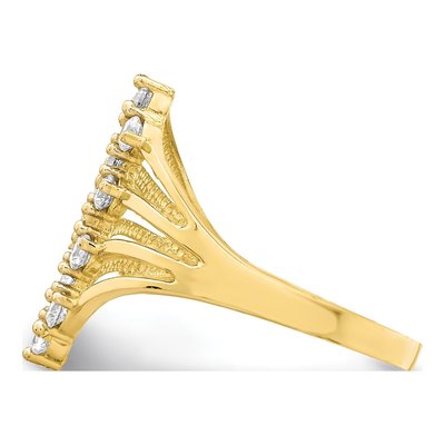 10K Yellow Gold CZ 9-Stone Ring – view 5