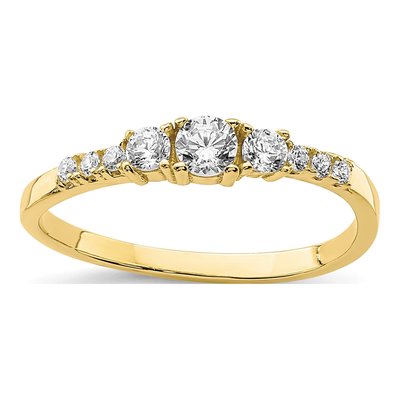 10K Yellow Gold CZ Baby Ring
