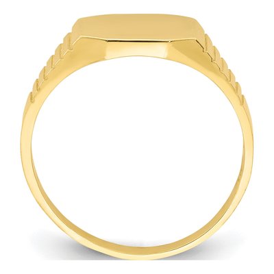 10K Yellow Gold Baby Signet Ring – view 3