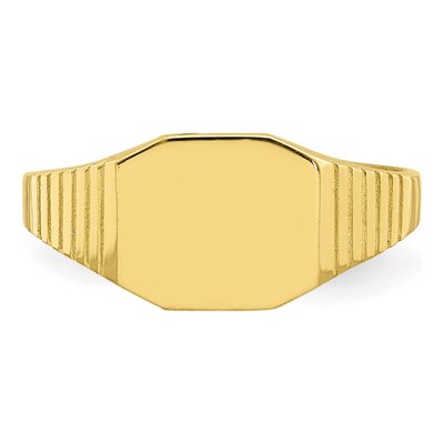 10K Yellow Gold Baby Signet Ring – view 6