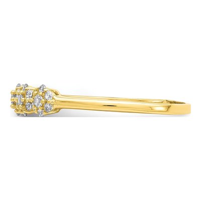 10K Yellow Gold CZ Stackable Ring – view 4