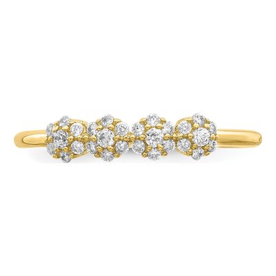10K Yellow Gold CZ Stackable Ring – view 6